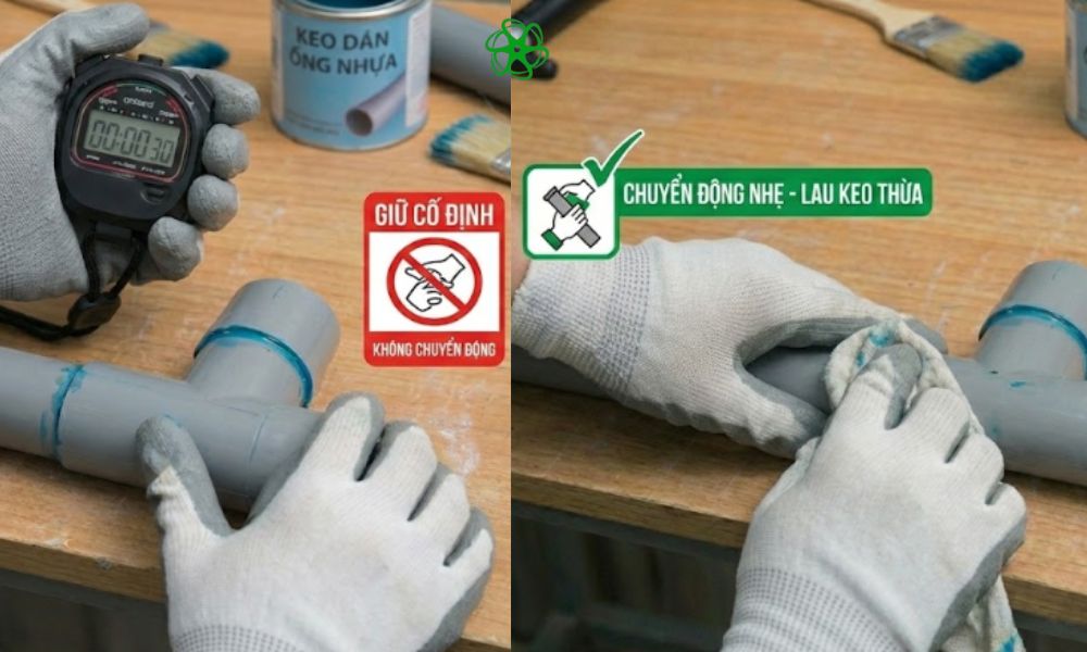 thời gian khô keo dán ống nhựa