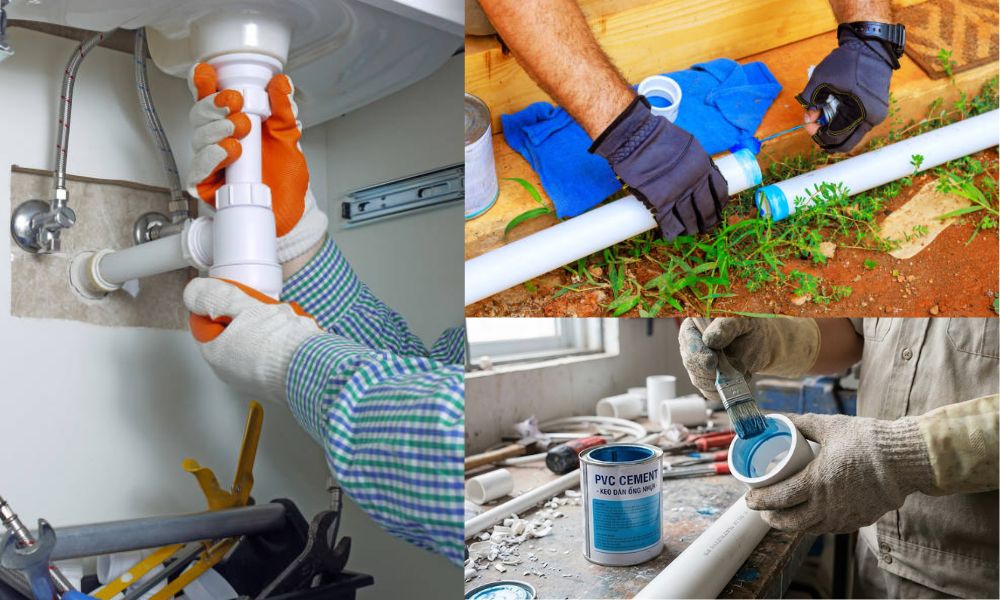 tránh tiếp xúc trực tiếp với keo dán ống nhựa