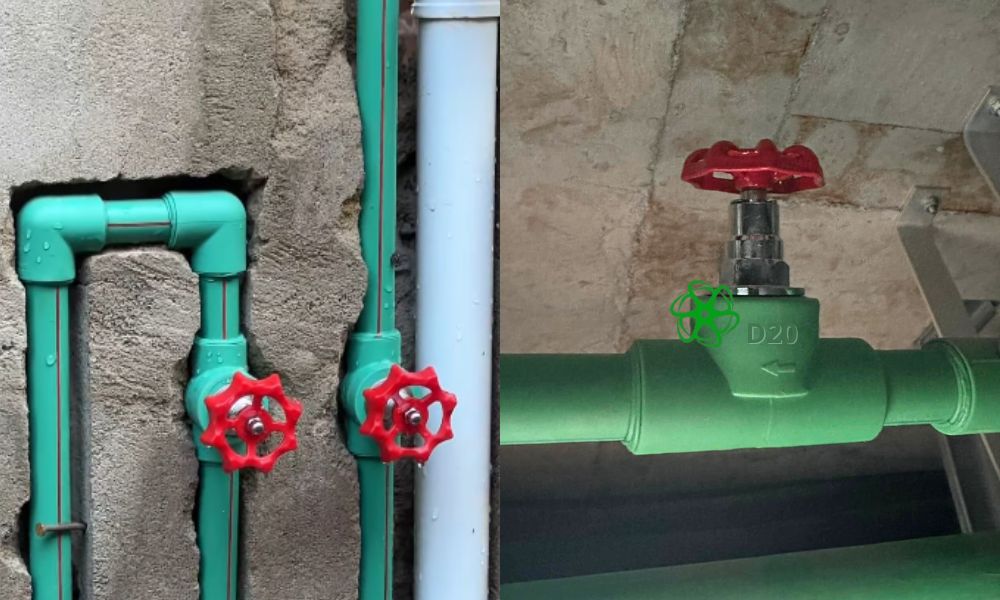 ứng dụng van khóa ppr d20