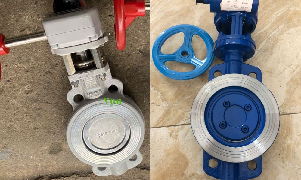 van bướm dn100 thép