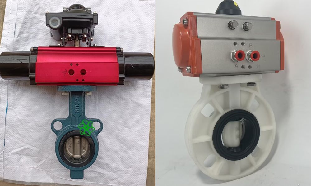 van bướm dn50 khí nén