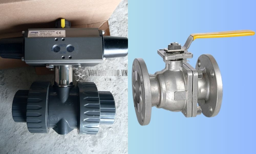 vận hành van bi có tán