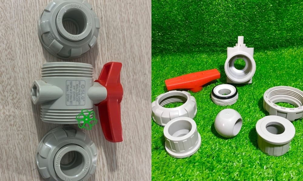 cấu tạo van bi nhựa pph