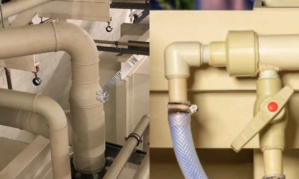 ứng dụng côn thu ống nhựa pph