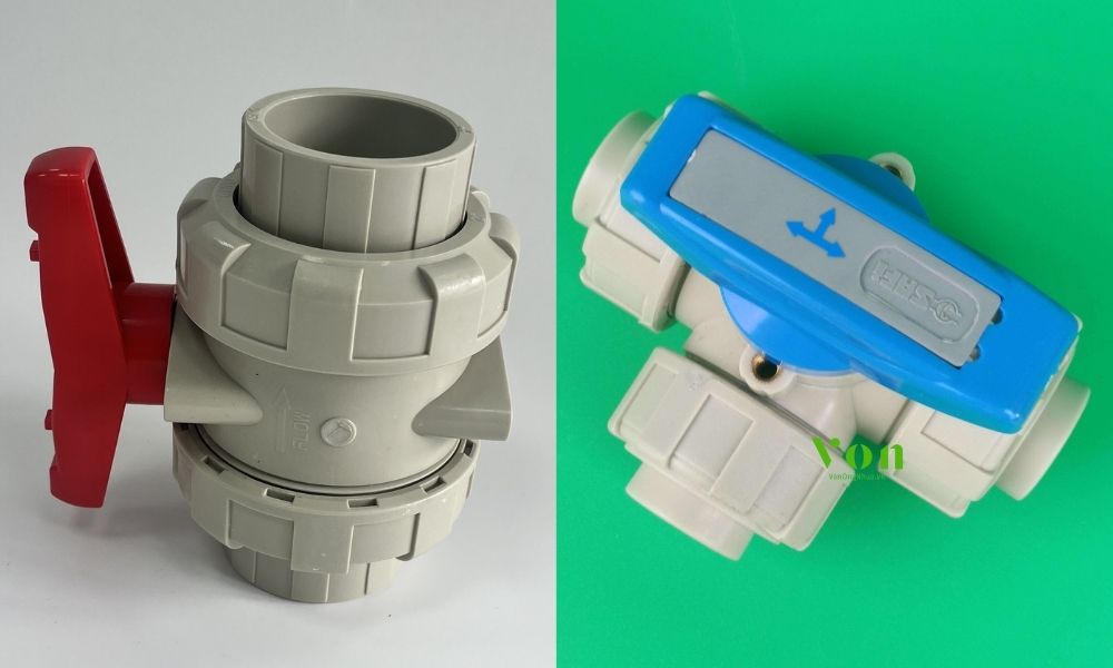 van bi nhựa pph số đầu nối