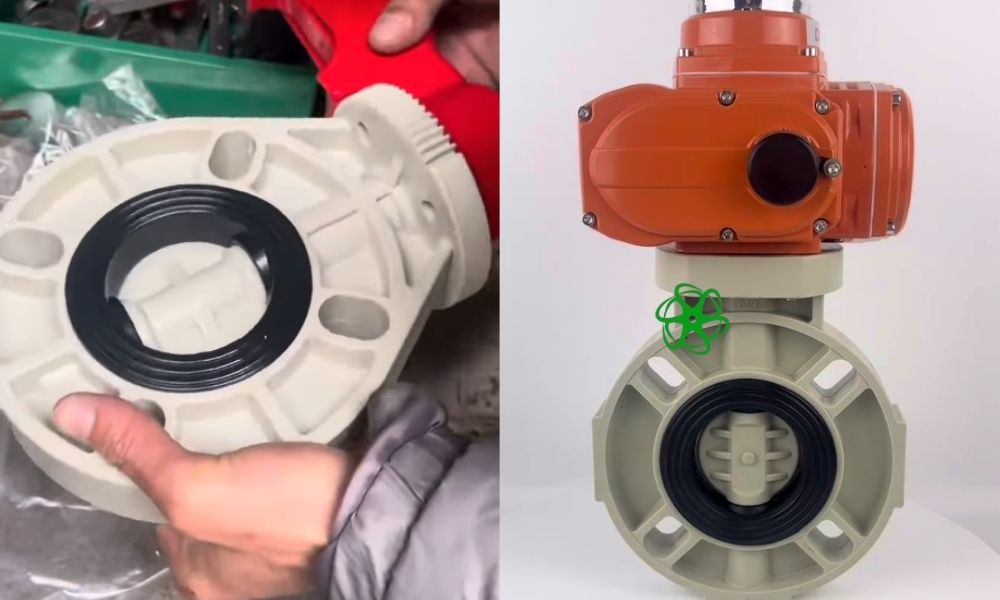 van bướm nhựa pph dạng kẹp