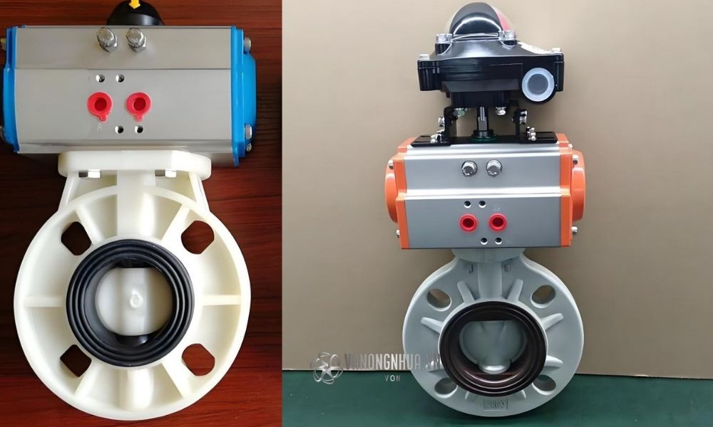 van bướm nhựa pph khí nén