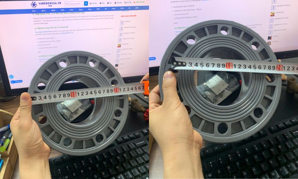 mặt bích pvc 110 chuẩn bs