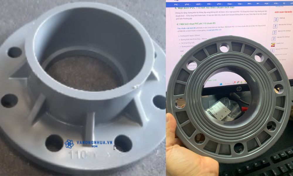 mặt bích pvc 110 trong nước