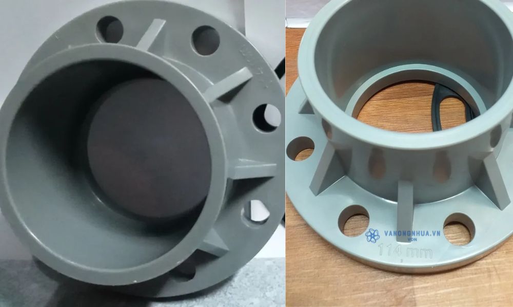 mặt bích pvc 114 dán keo