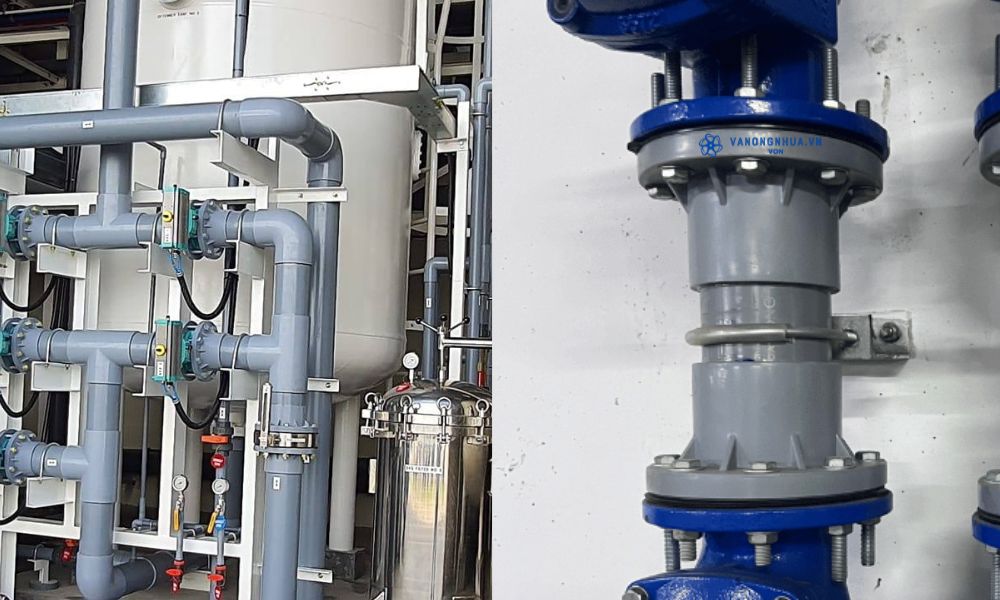 mặt bích pvc 114 lắp ống 110