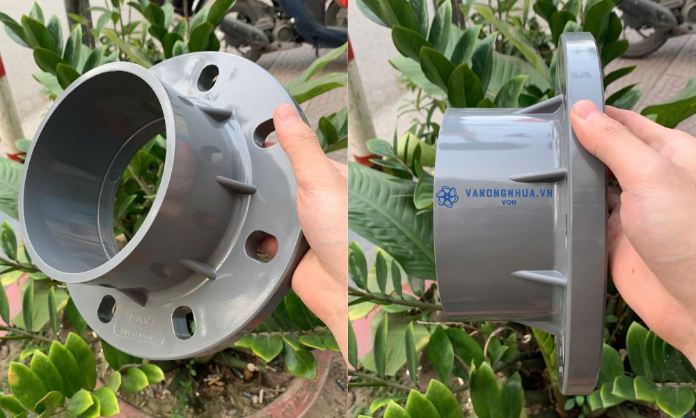 mặt bích pvc 140 liền