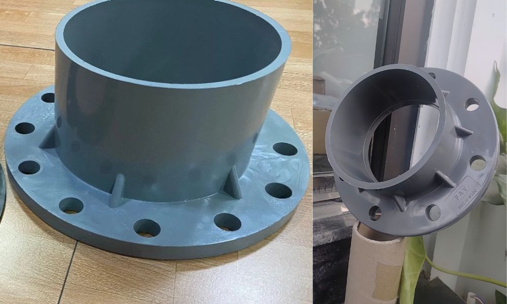 mặt bích pvc 160 liền