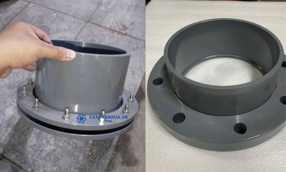 mặt bích pvc 160 rời