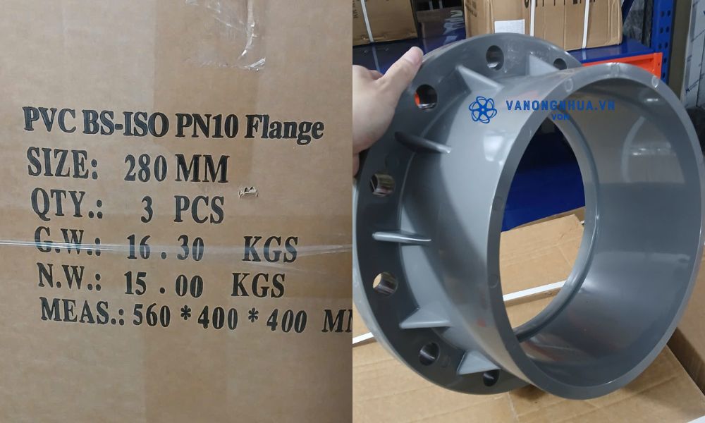 mặt bích pvc 280 áp dụng cho tiêu chuẩn ống nào