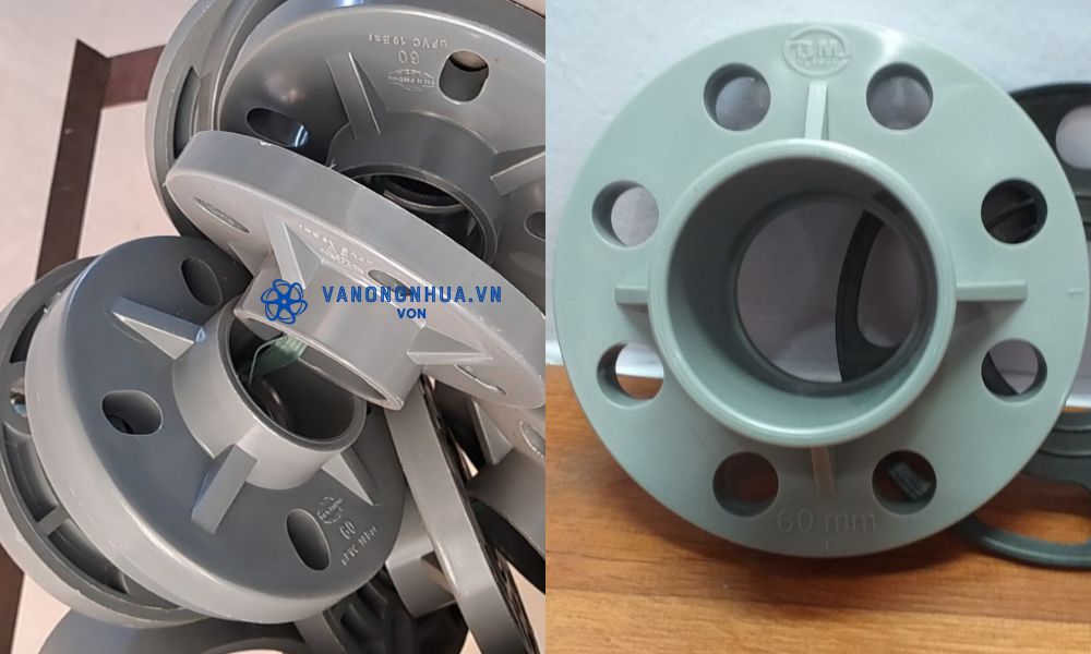 mặt bích pvc 60 dán keo