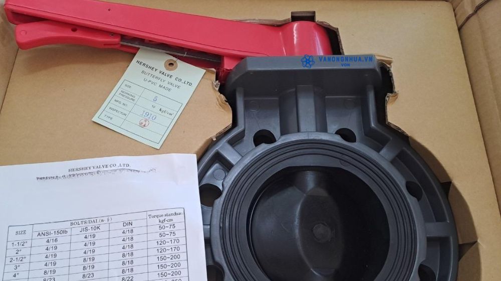 giá van bướm pvc dn125