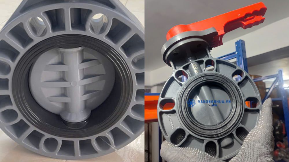 gioăng van bướm pvc dn80
