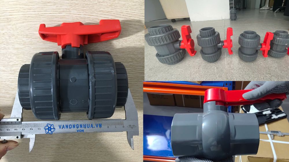 kích cỡ của van bi pvc