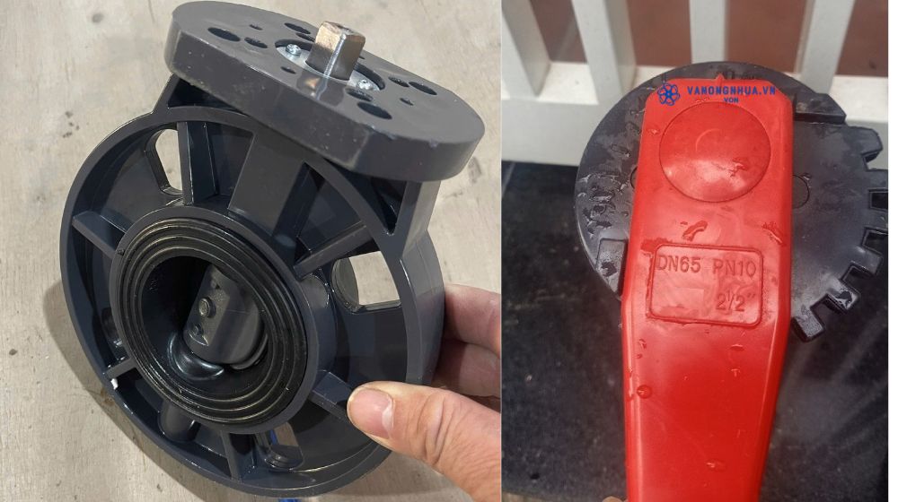 kích cỡ van bướm nhựa pvc dn65