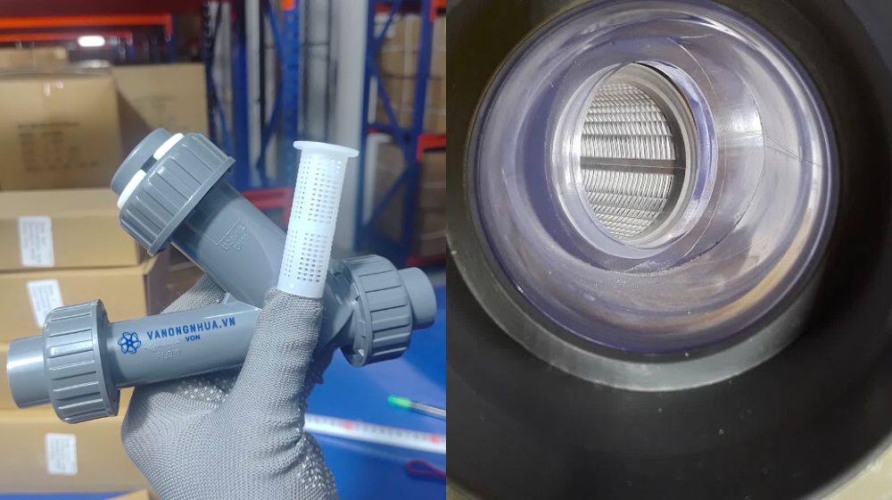 lưới lọc của y lọc nhựa pvc dn15