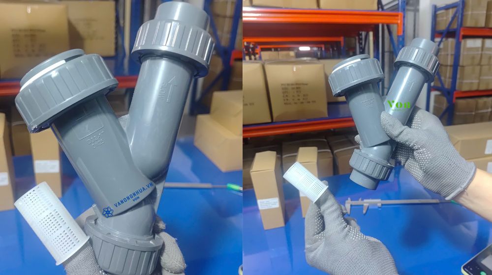 lưới lọc của y lọc nhựa pvc dn25