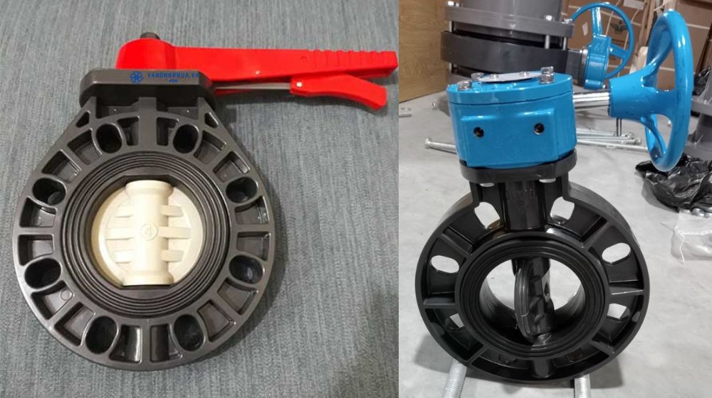 nhãn hiệu van bướm nhựa pvc dn100