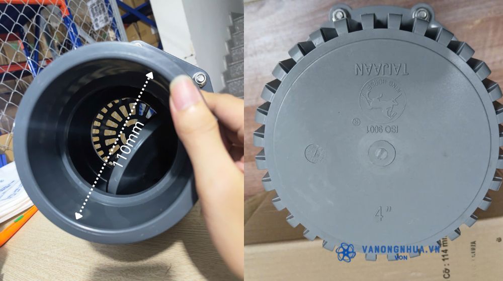 rọ bơm pvc dán keo 110 lắp ống cỡ bao nhiêu