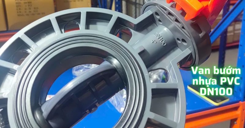 van bướm nhựa pvc dn100