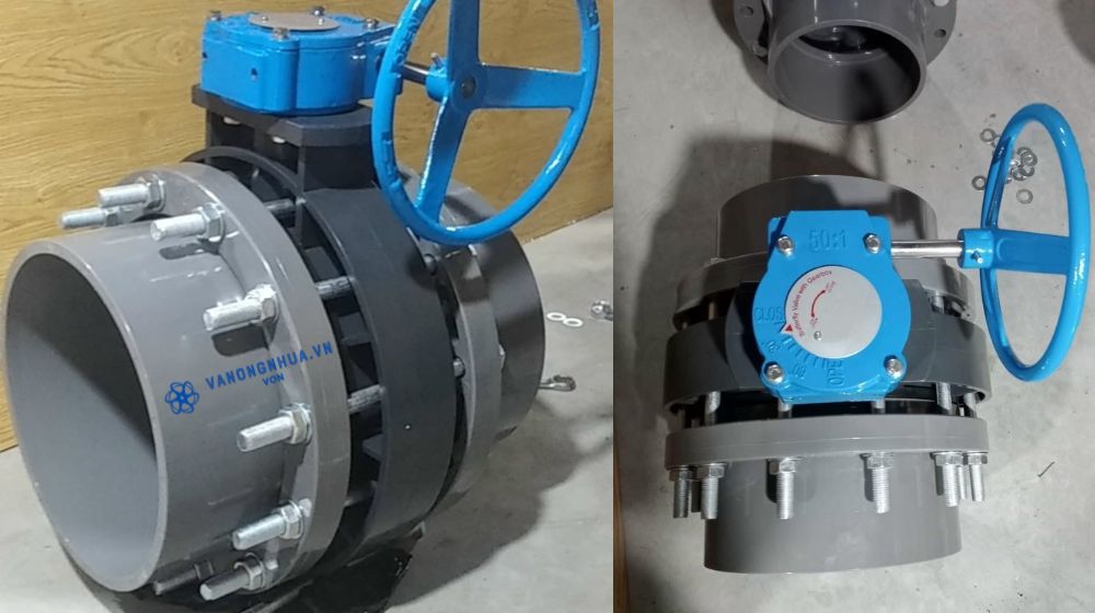 van bướm nhựa pvc dn315 lắp ống phi bao nhiêu