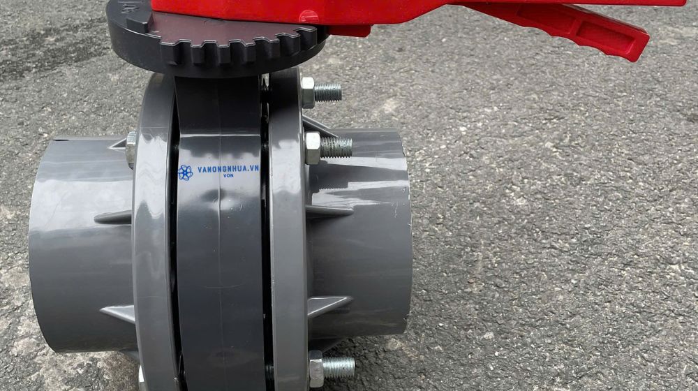 van bướm nhựa pvc dn65 nối ống nhựa