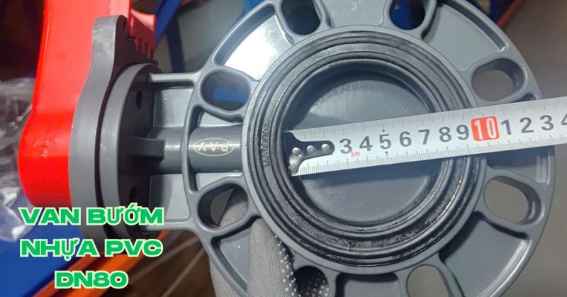 van bướm nhựa pvc dn80