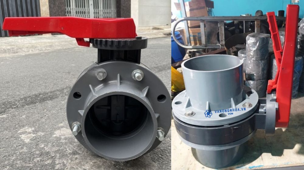 van bướm pvc dn150 có thể lắp ống upvc không