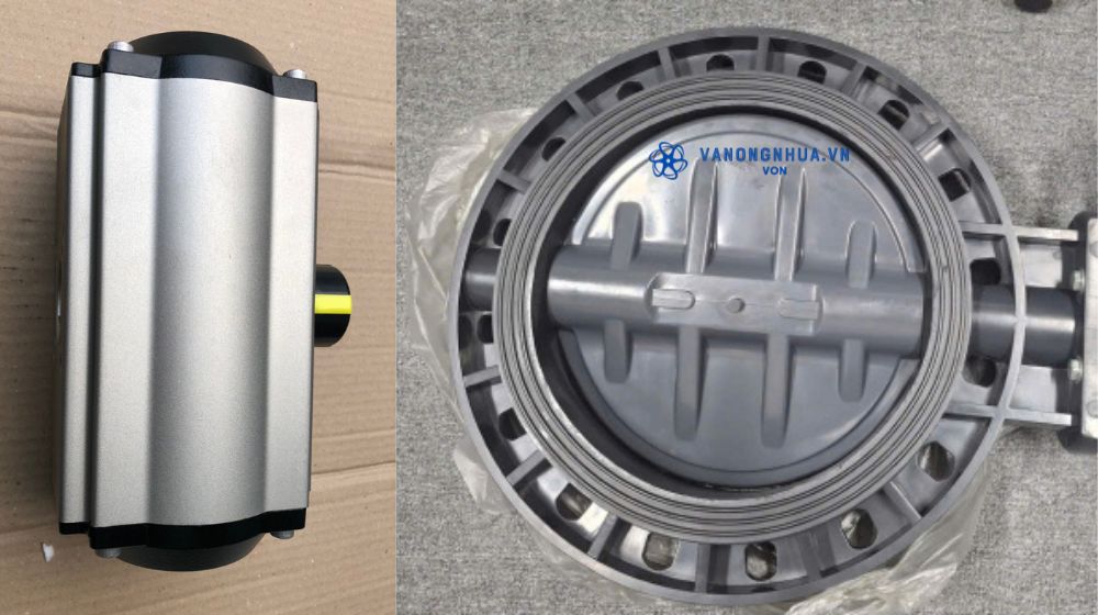 van bướm pvc dn400 khí nén