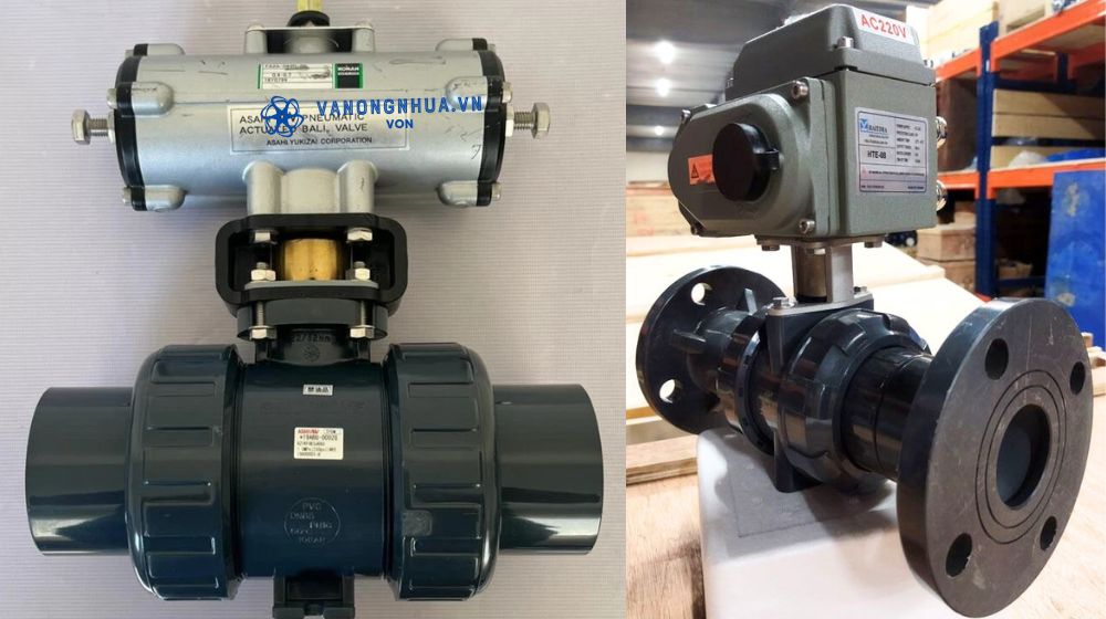 vận hành van bi pvc