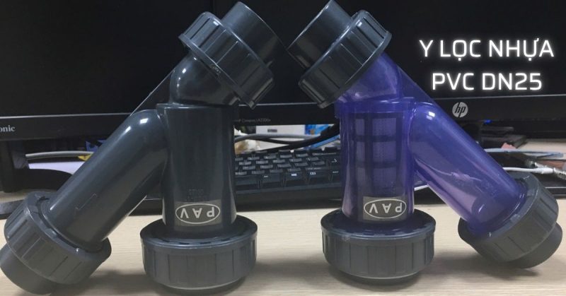 y lọc nhựa pvc dn25