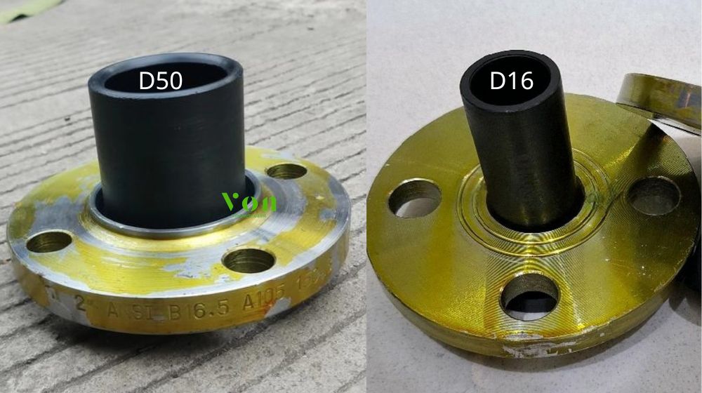 đầu nối bích hdpe d50 có phải kích thước nhỏ nhất