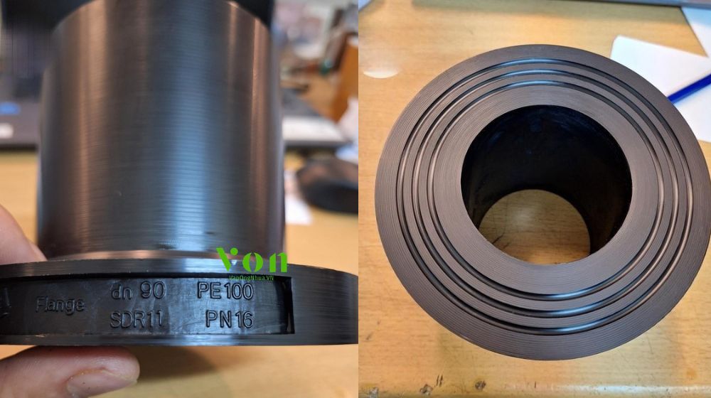 đầu nối bích hdpe d90 đúc bằng vật liệu gì