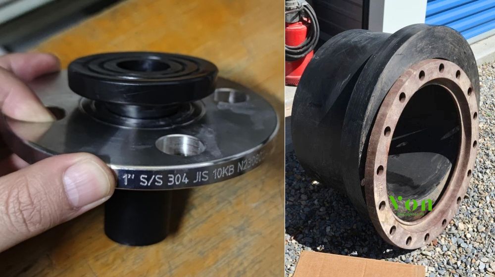 đầu nối bích hdpe kết hợp với vành bích vật liệu gì