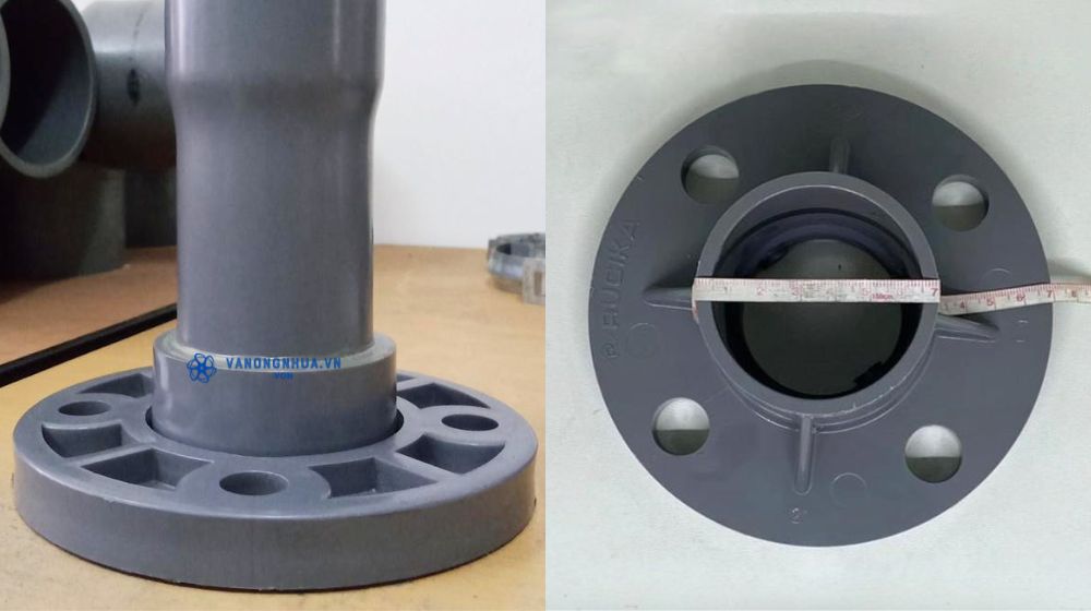 kết nối mặt bích nhựa phi 60