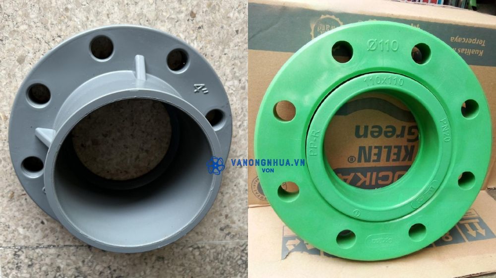 lắp mặt bích nhựa 114 với 110 được không