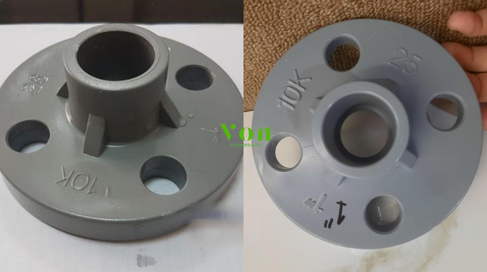 mặt bích nhựa phi 34 lắp ống dn25