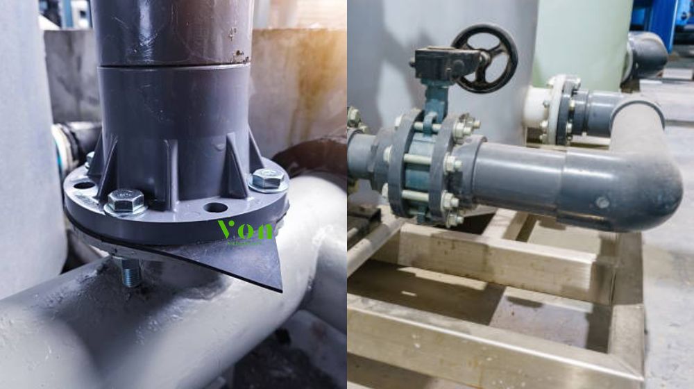 hệ thống sử dụng mặt bích nhựa