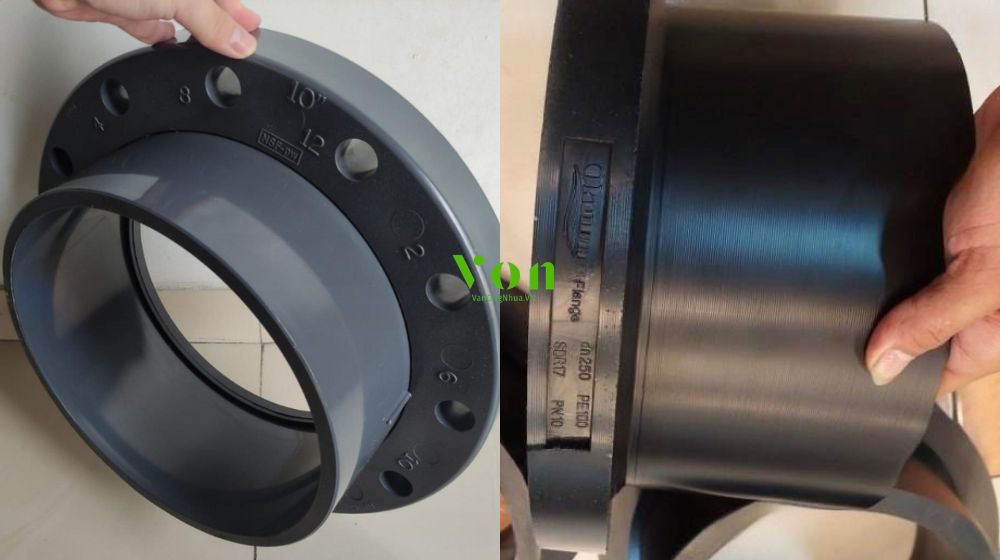 mặt bích nhựa 250 có phải dn250 không