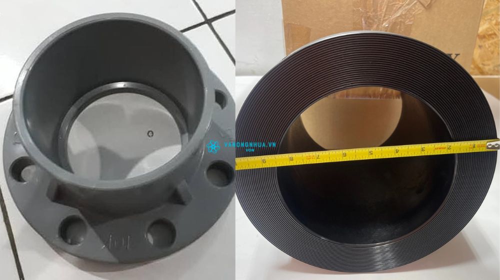 mặt bích nhựa phi 200 đúc từ vật liệu gì