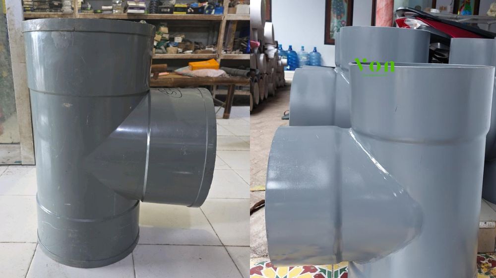 cách kết nối tê pvc d355 với ống