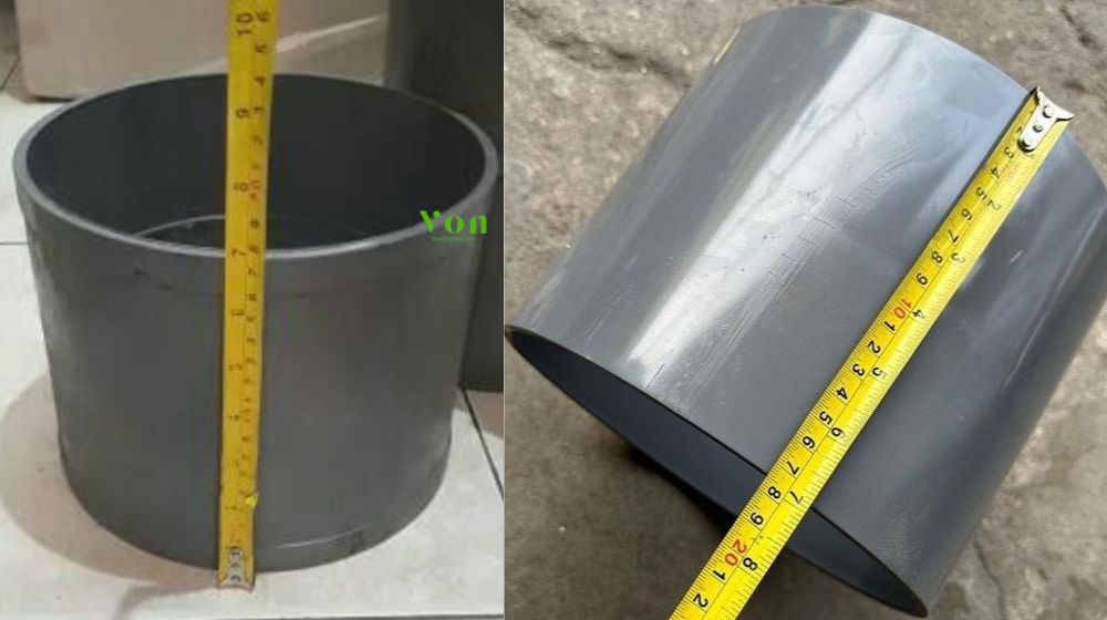 chiều dài của măng sông pvc 250