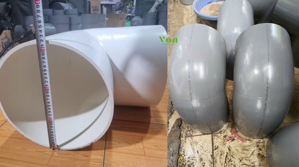 cút upvc 315 lắp ống phi bao nhiêu
