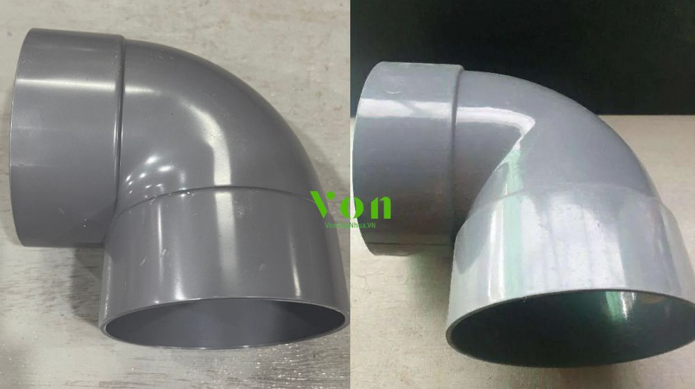 đầu nối của cút upvc 450
