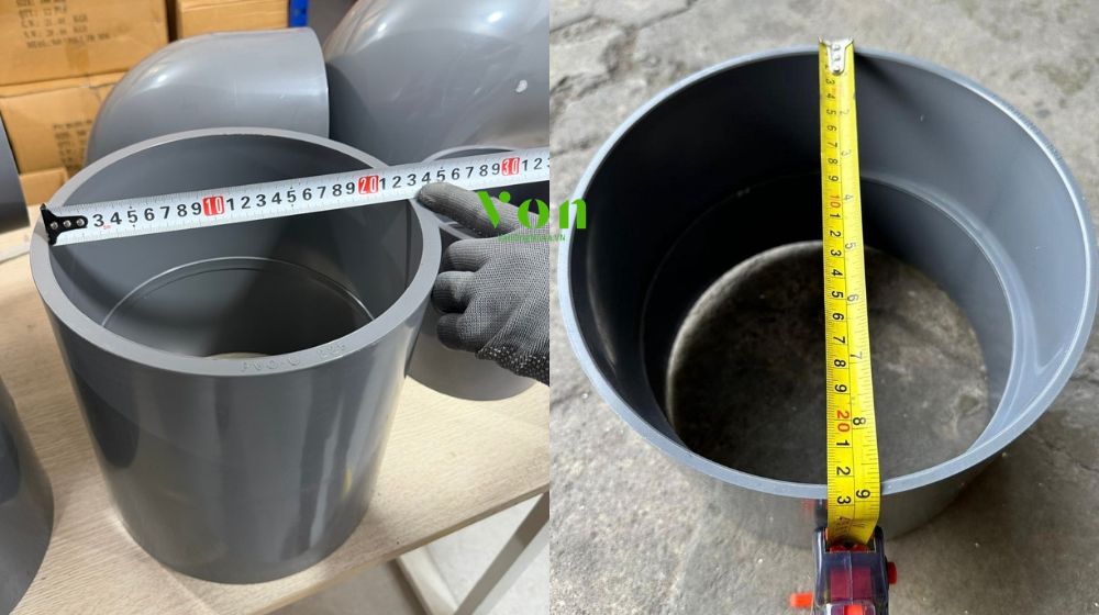 măng sông upvc 225 lắp ống mấy inch